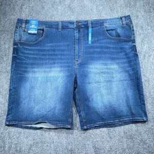 Foundry Jean Shorts Mens 54 Blue Denim Flat Front Pockets‎ Stretch Comfort NEW